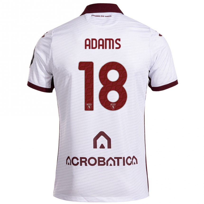 Kids Football Ché Adams #18 White Maroon Away Jersey 2024/25 T-Shirt Uk