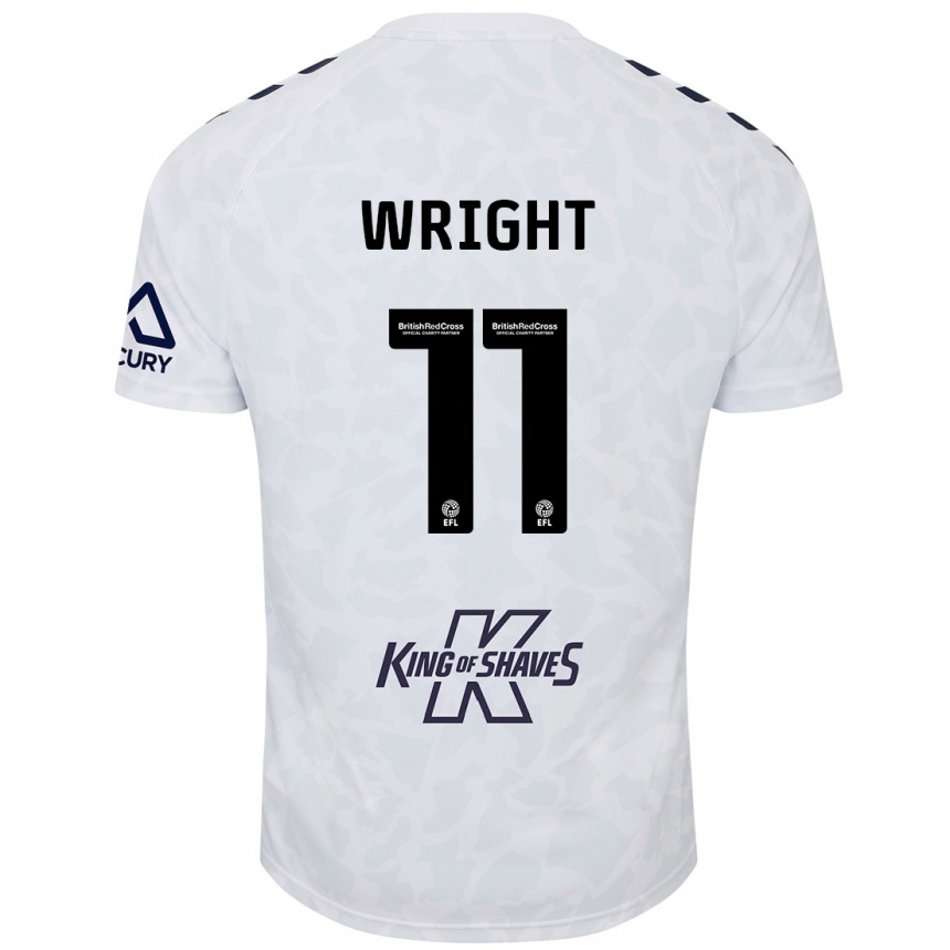 Kids Football Haji Wright #11 White Away Jersey 2024/25 T-Shirt Uk