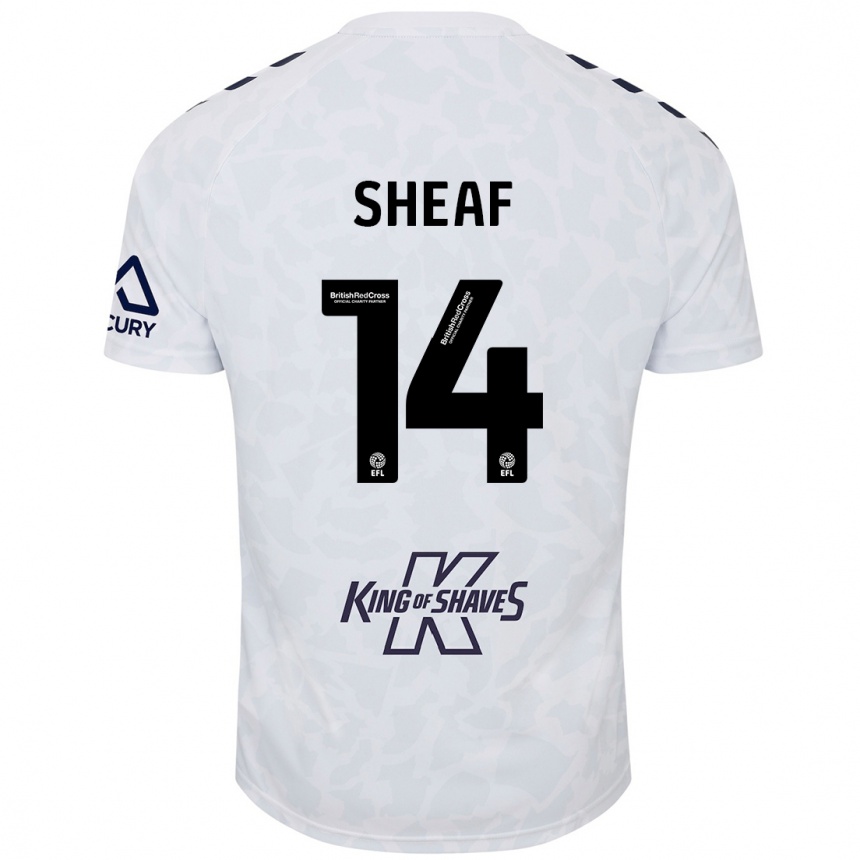 Kids Football Ben Sheaf #14 White Away Jersey 2024/25 T-Shirt Uk