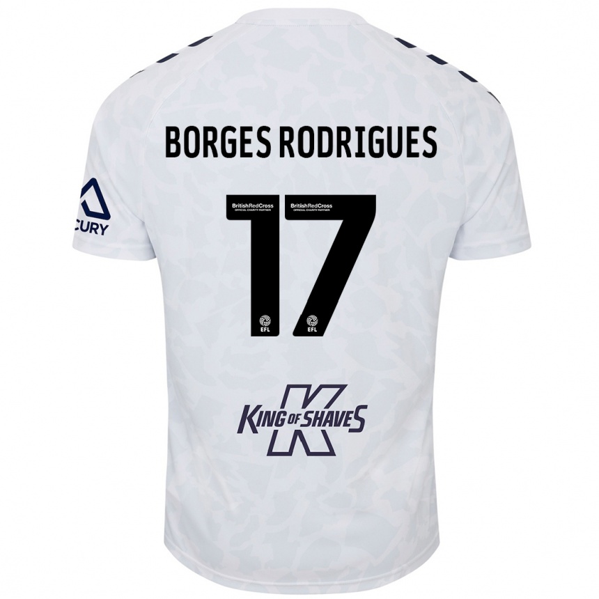 Kids Football Raphael Borges Rodrigues #17 White Away Jersey 2024/25 T-Shirt Uk