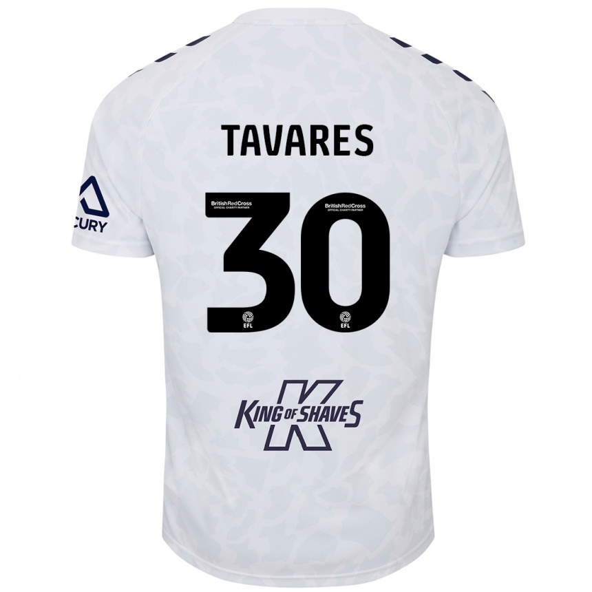 Kids Football Fábio Tavares #30 White Away Jersey 2024/25 T-Shirt Uk