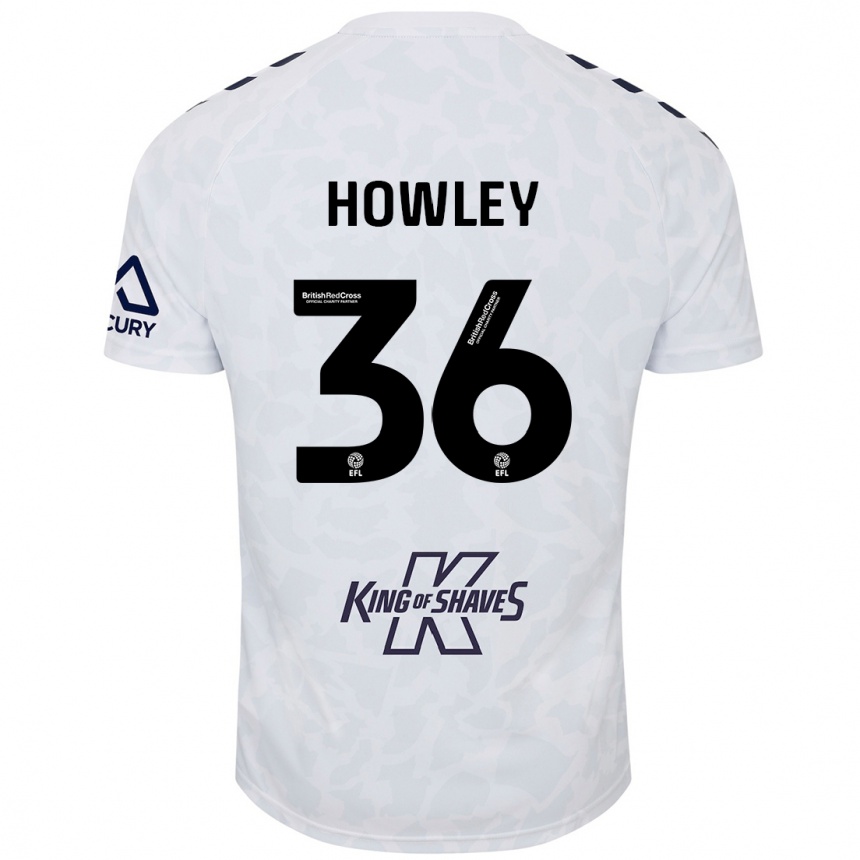 Kids Football Ryan Howley #36 White Away Jersey 2024/25 T-Shirt Uk