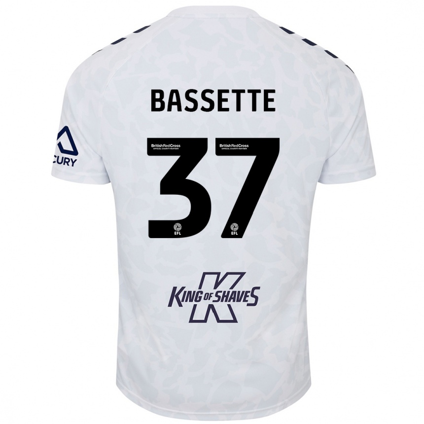 Kids Football Norman Bassette #37 White Away Jersey 2024/25 T-Shirt Uk