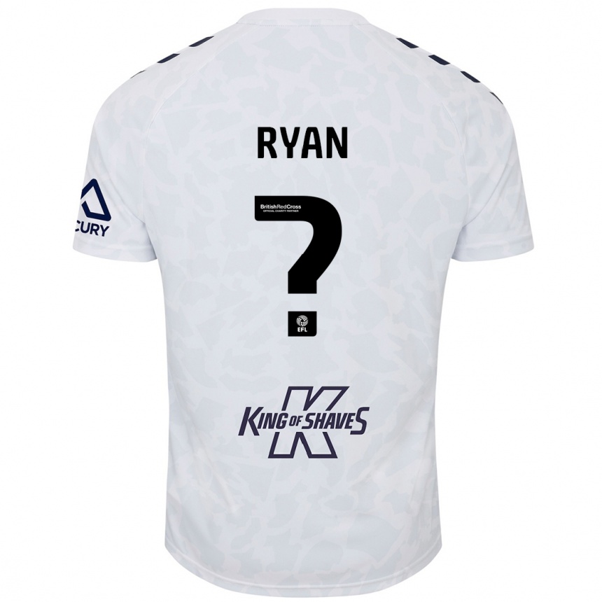 Kids Football Kain Ryan #0 White Away Jersey 2024/25 T-Shirt Uk