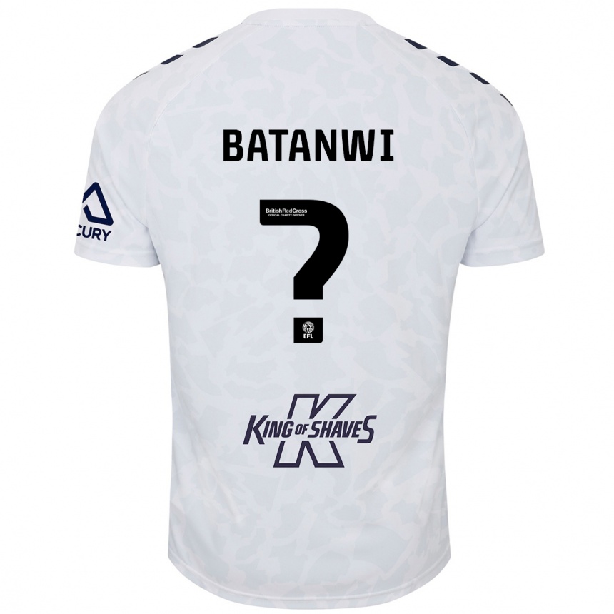 Kids Football Tristen Batanwi #0 White Away Jersey 2024/25 T-Shirt Uk