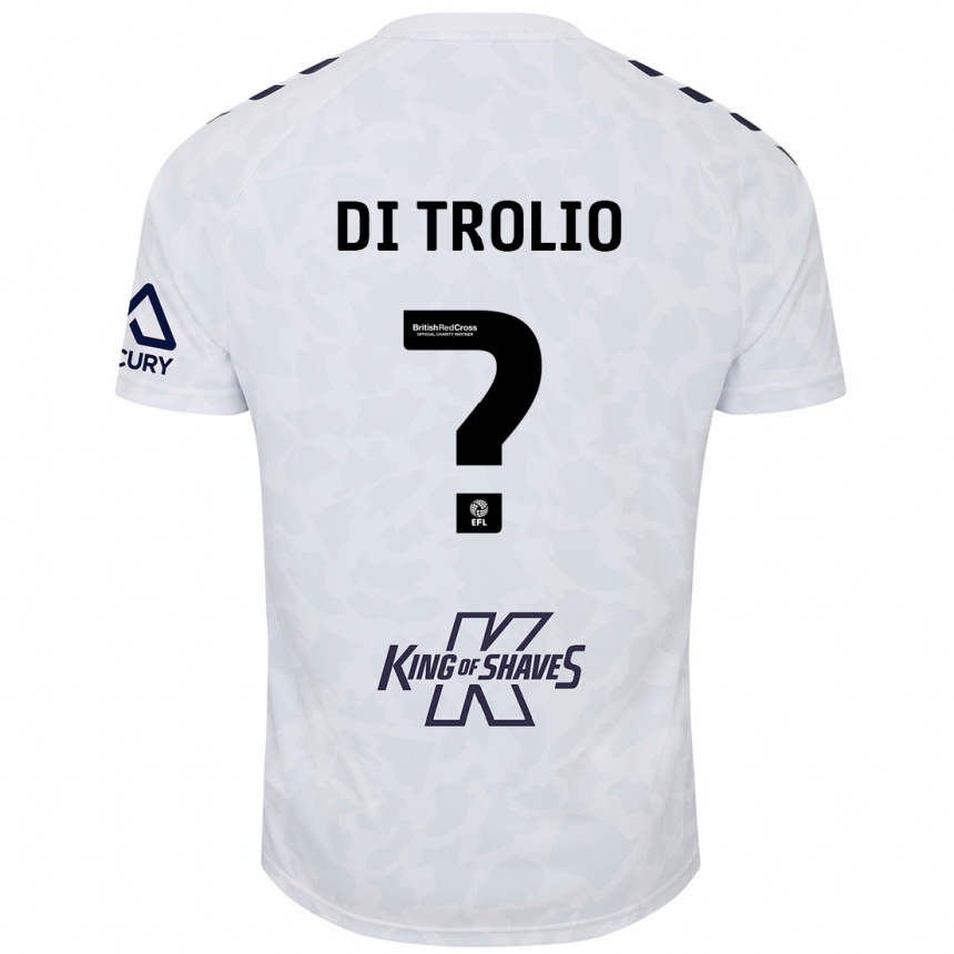 Kids Football Riccardo Di Trolio #0 White Away Jersey 2024/25 T-Shirt Uk