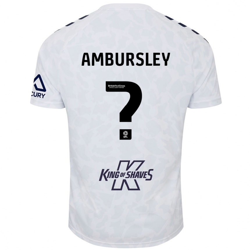 Kids Football Conrad Ambursley #0 White Away Jersey 2024/25 T-Shirt Uk