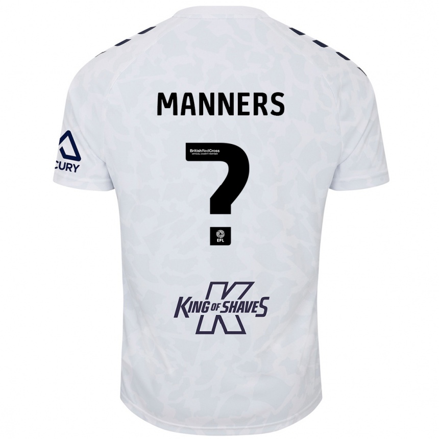 Kids Football Charlie Manners #0 White Away Jersey 2024/25 T-Shirt Uk