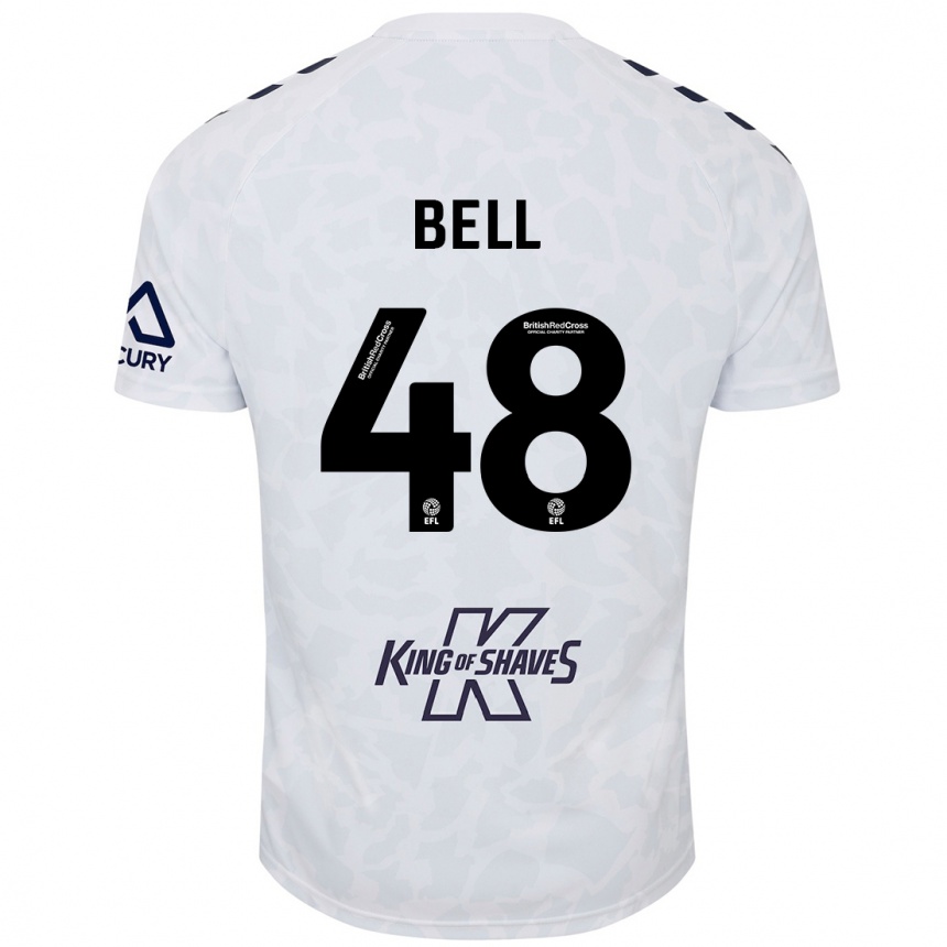 Kids Football Luke Bell #48 White Away Jersey 2024/25 T-Shirt Uk