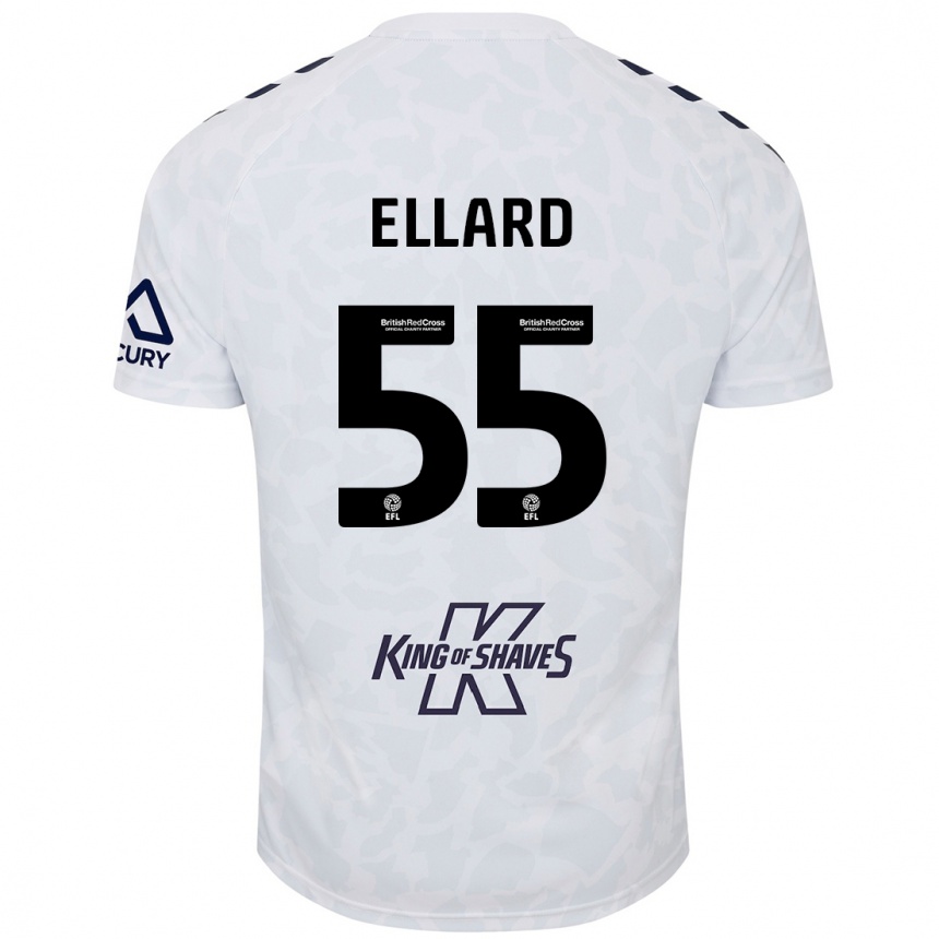 Kids Football Aston Ellard #55 White Away Jersey 2024/25 T-Shirt Uk