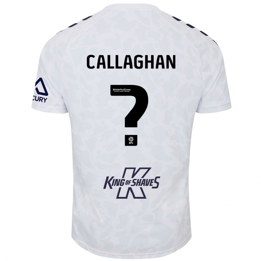 Kids Football Charlie Callaghan #0 White Away Jersey 2024/25 T-Shirt Uk