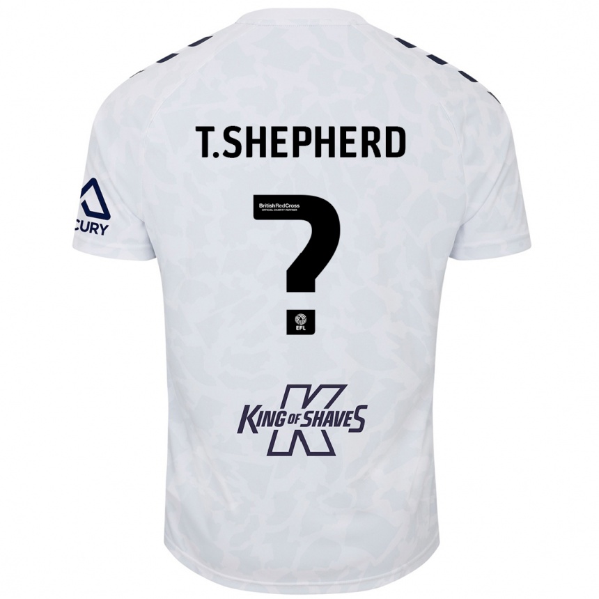 Kids Football Talon Shepherd #0 White Away Jersey 2024/25 T-Shirt Uk