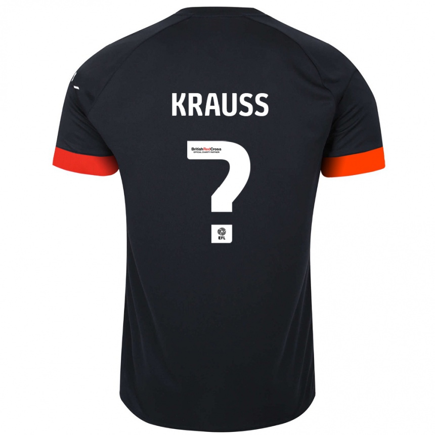 Kids Football Tom Krauß #0 Black Orange Away Jersey 2024/25 T-Shirt Uk