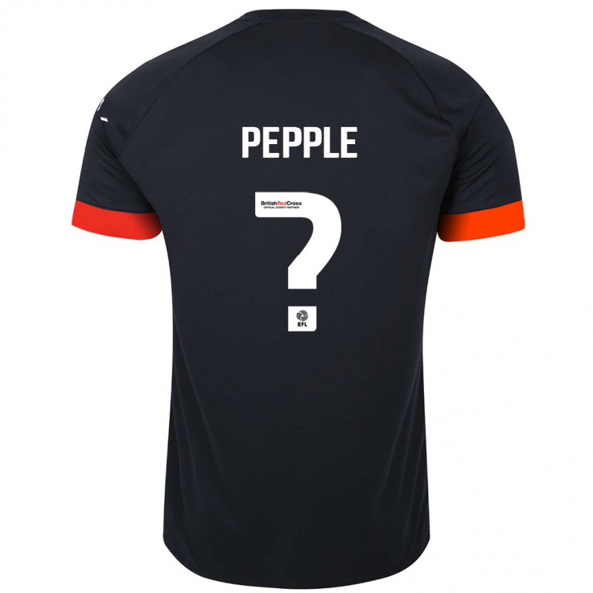 Kids Football Aribim Pepple #0 Black Orange Away Jersey 2024/25 T-Shirt Uk