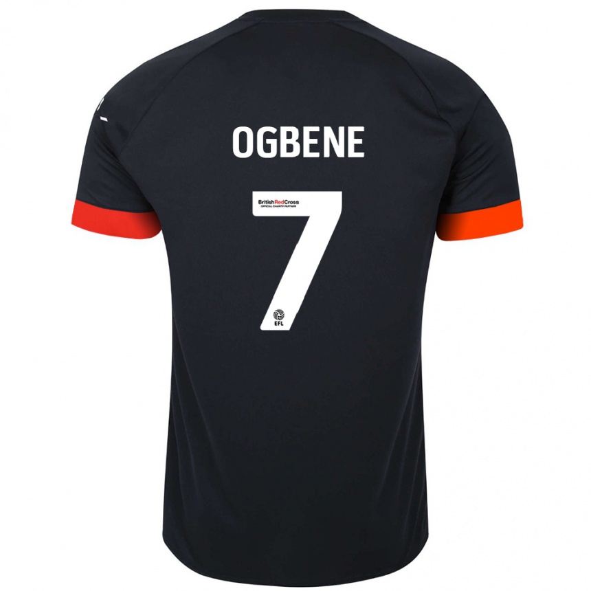 Kids Football Chiedozie Ogbene #7 Black Orange Away Jersey 2024/25 T-Shirt Uk