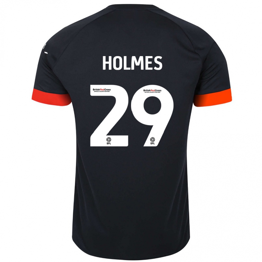 Kids Football Tom Holmes #29 Black Orange Away Jersey 2024/25 T-Shirt Uk