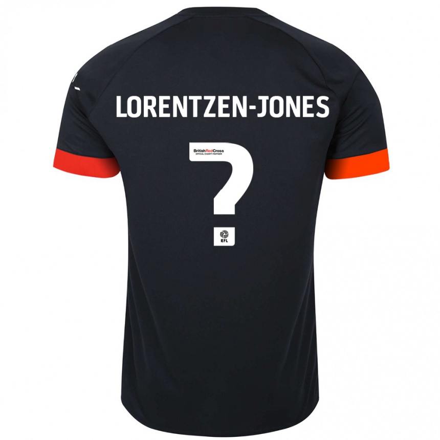 Kids Football Jack Lorentzen-Jones #0 Black Orange Away Jersey 2024/25 T-Shirt Uk