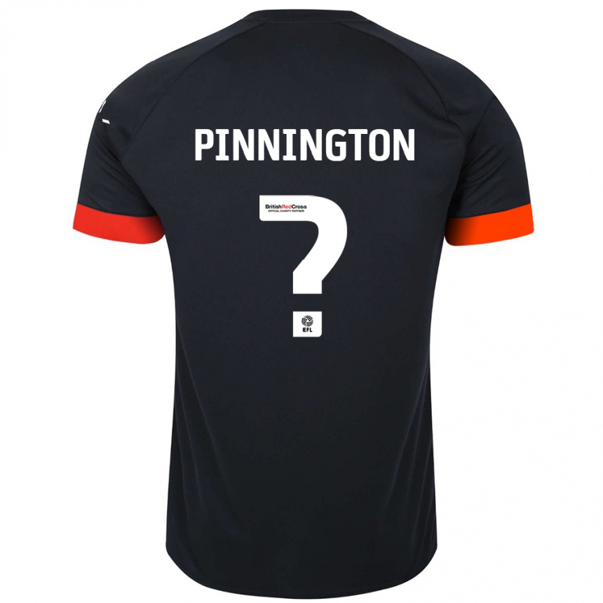 Kids Football Jacob Pinnington #0 Black Orange Away Jersey 2024/25 T-Shirt Uk