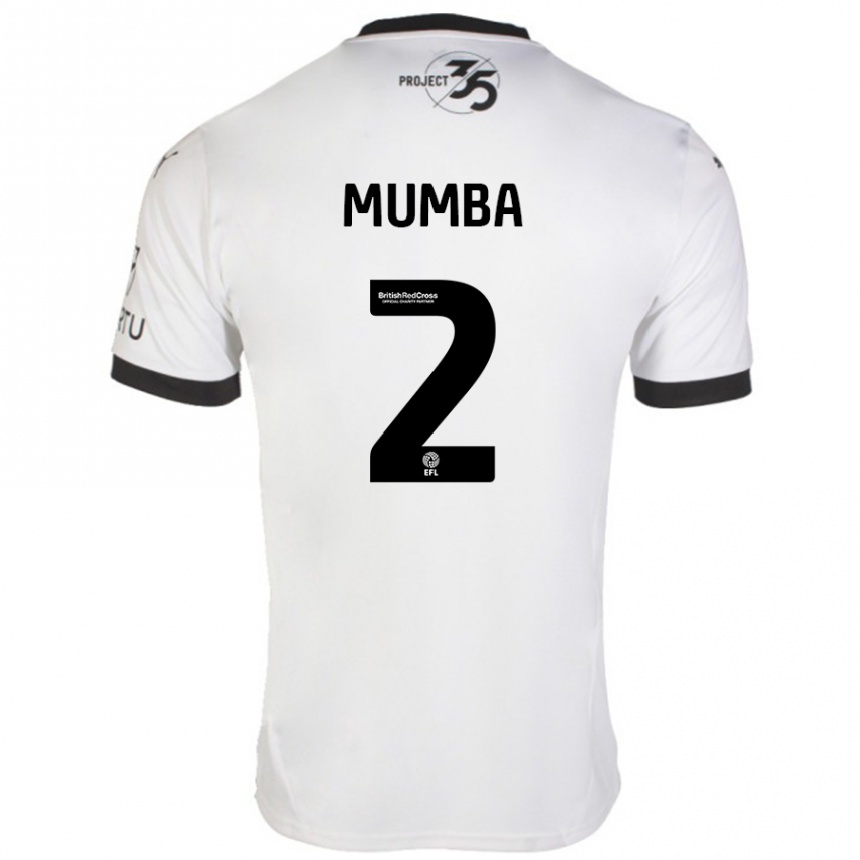 Kids Football Bali Mumba #2 White Black Away Jersey 2024/25 T-Shirt Uk