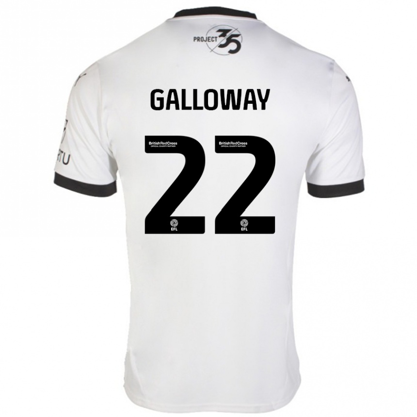 Kids Football Brendan Galloway #22 White Black Away Jersey 2024/25 T-Shirt Uk