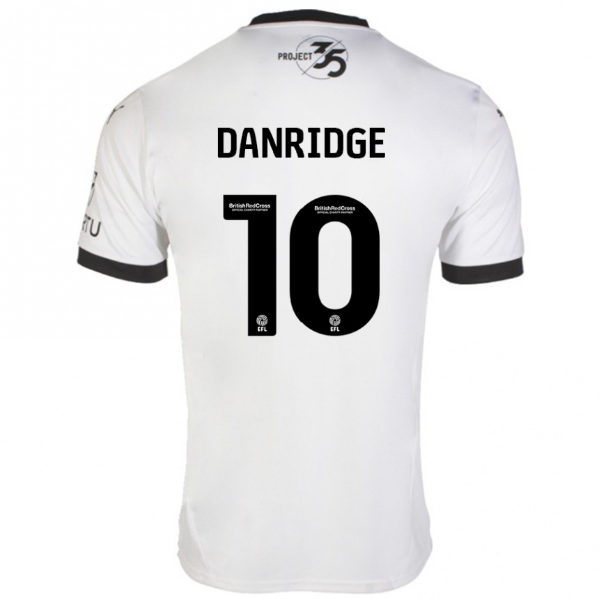 Kids Football Rebecca Danridge #10 White Black Away Jersey 2024/25 T-Shirt Uk