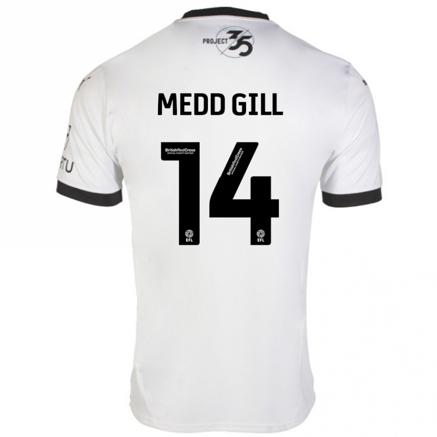 Kids Football Tamsin Medd-Gill #14 White Black Away Jersey 2024/25 T-Shirt Uk