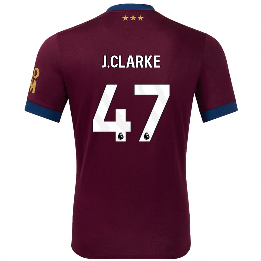 Kids Football Jack Clarke #47 Brown Away Jersey 2024/25 T-Shirt Uk