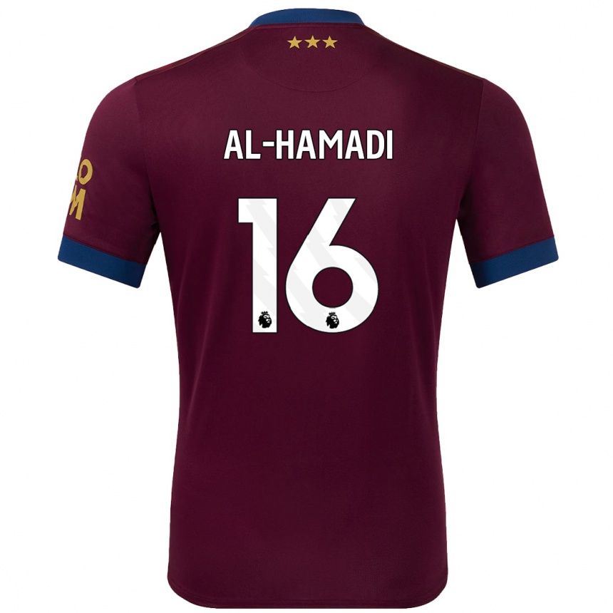 Kids Football Ali Al-Hamadi #16 Brown Away Jersey 2024/25 T-Shirt Uk