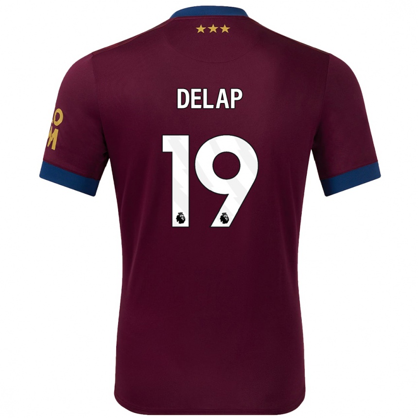 Kids Football Liam Delap #19 Brown Away Jersey 2024/25 T-Shirt Uk