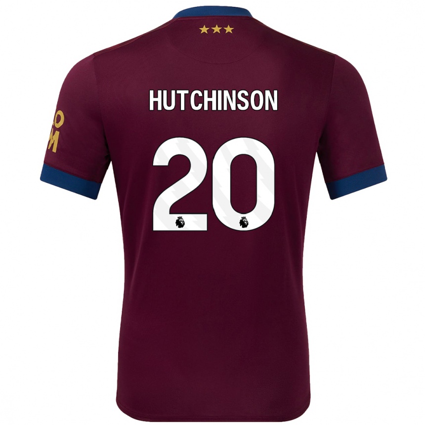 Kids Football Omari Hutchinson #20 Brown Away Jersey 2024/25 T-Shirt Uk