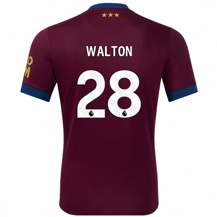 Kids Football Christian Walton #28 Brown Away Jersey 2024/25 T-Shirt Uk