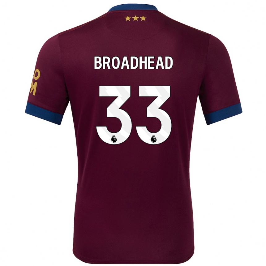 Kids Football Nathan Broadhead #33 Brown Away Jersey 2024/25 T-Shirt Uk