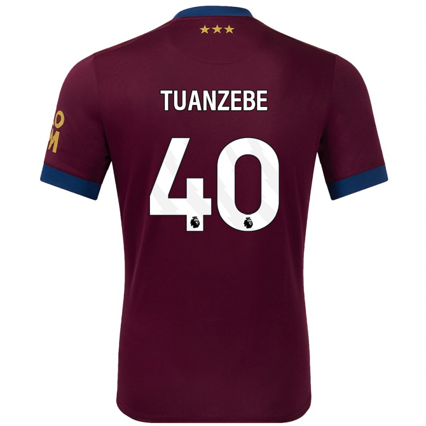 Kids Football Axel Tuanzebe #40 Brown Away Jersey 2024/25 T-Shirt Uk