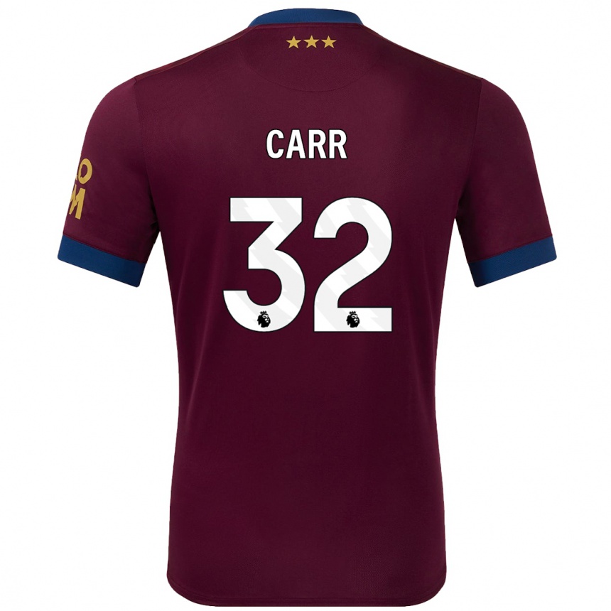 Kids Football Ryan Carr #32 Brown Away Jersey 2024/25 T-Shirt Uk