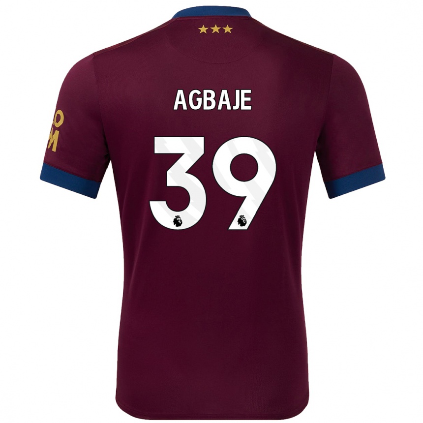 Kids Football Edwin Agbaje #39 Brown Away Jersey 2024/25 T-Shirt Uk