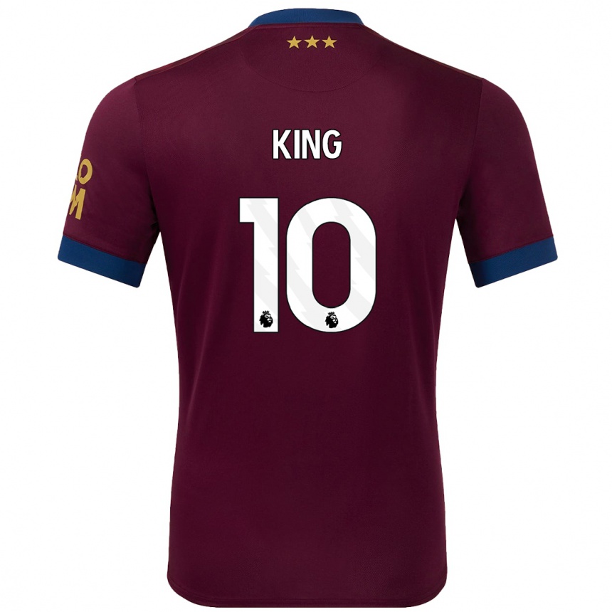 Kids Football Eloise King #10 Brown Away Jersey 2024/25 T-Shirt Uk