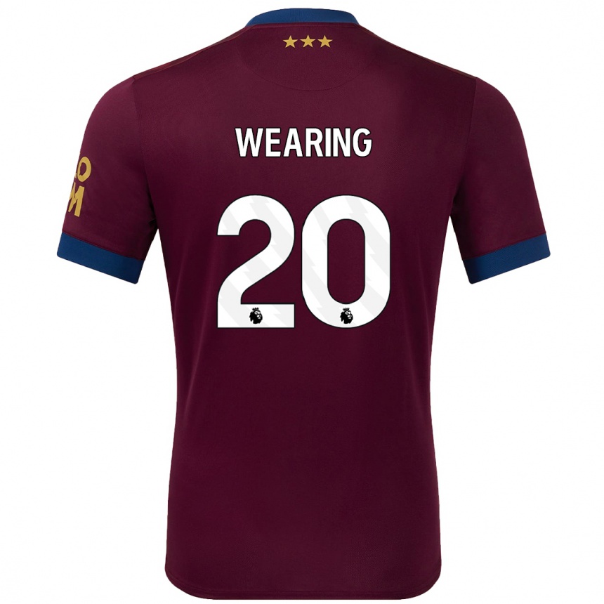 Kids Football Megan Wearing #20 Brown Away Jersey 2024/25 T-Shirt Uk