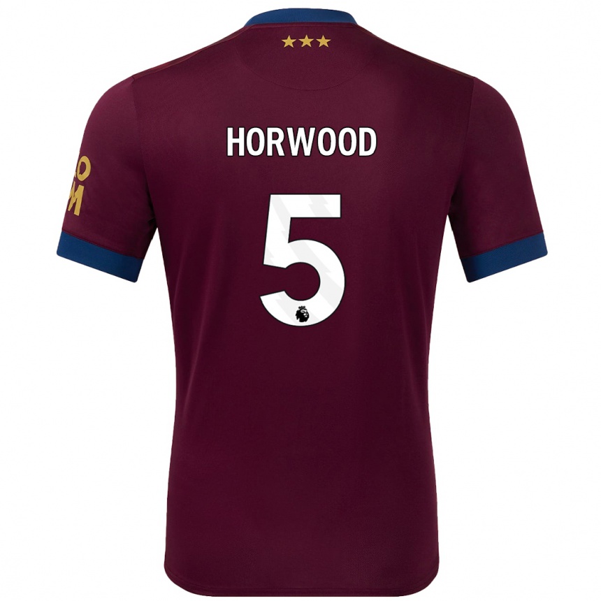 Kids Football Bonnie Horwood #5 Brown Away Jersey 2024/25 T-Shirt Uk