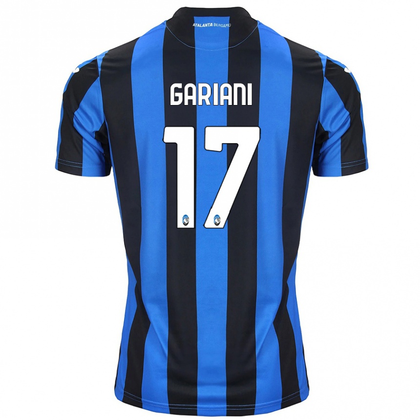 Men Football Niccolò Gariani #17 Blue Black Home Jersey 2024/25 T-Shirt Uk