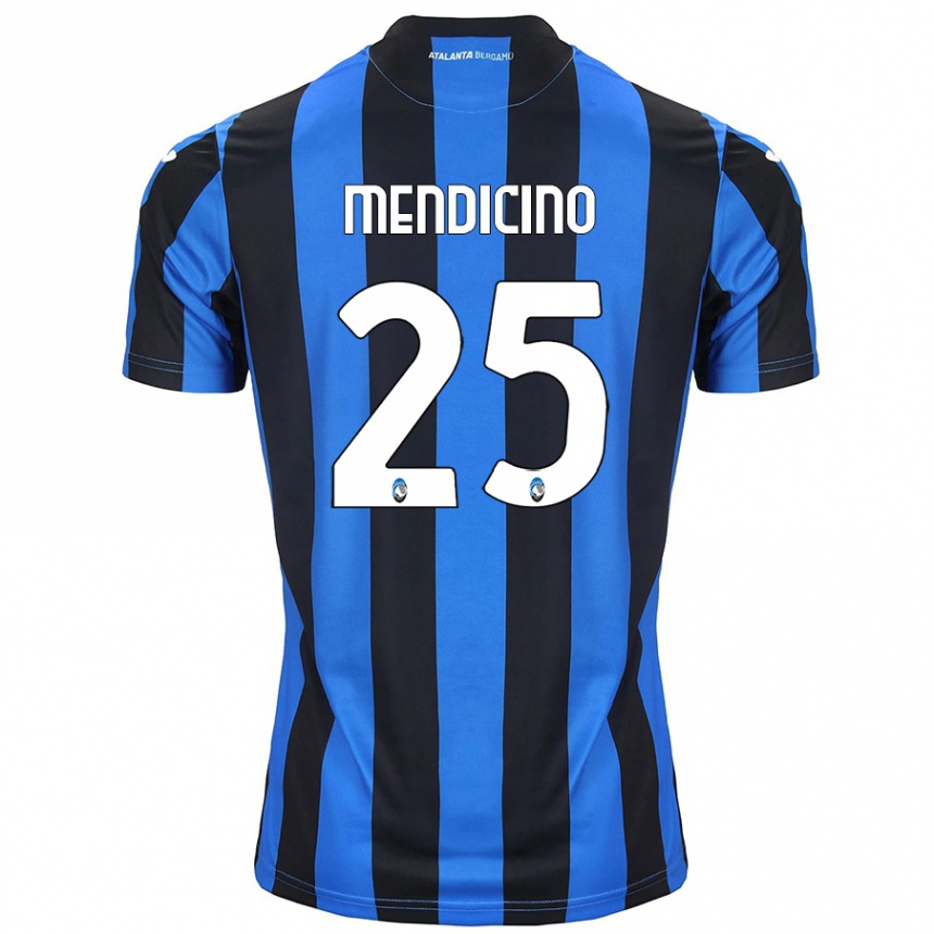 Men Football Leonardo Mendicino #25 Blue Black Home Jersey 2024/25 T-Shirt Uk