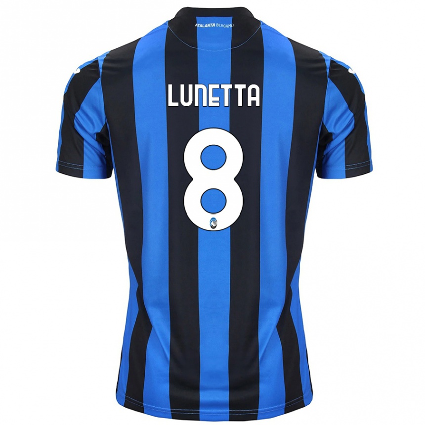 Men Football Gabriel Lunetta #8 Blue Black Home Jersey 2024/25 T-Shirt Uk