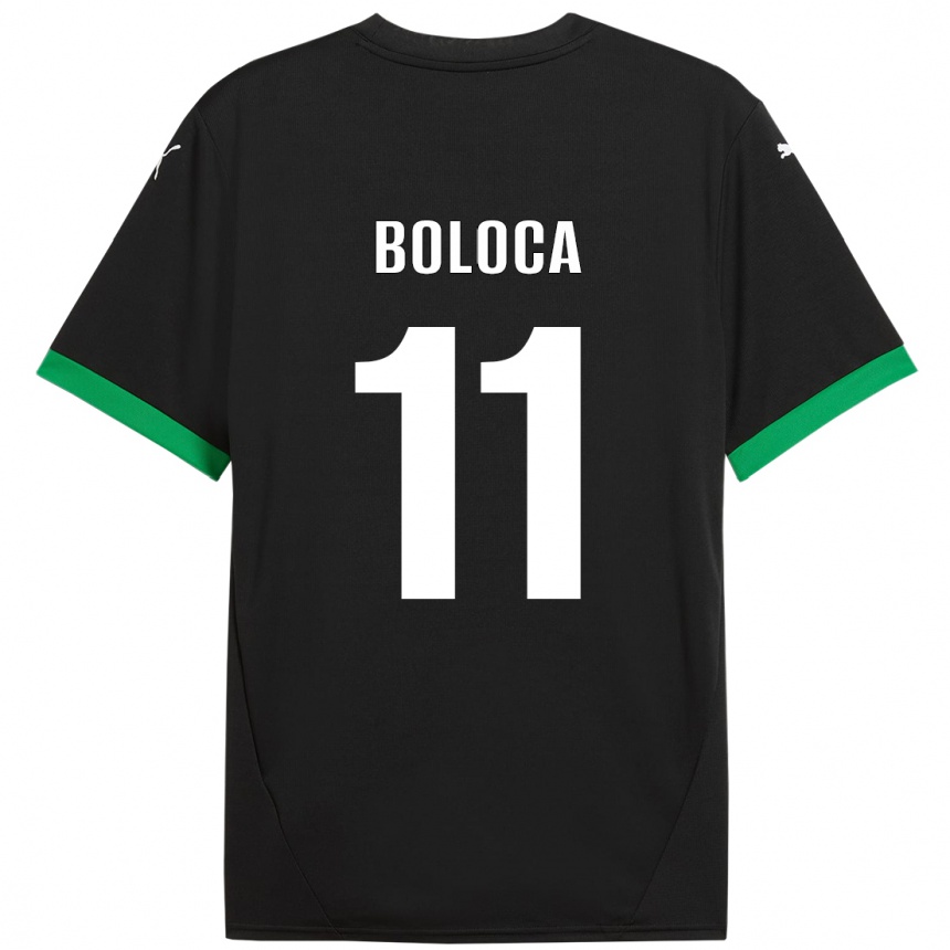 Men Football Daniel Boloca #11 Black Dark Green Home Jersey 2024/25 T-Shirt Uk