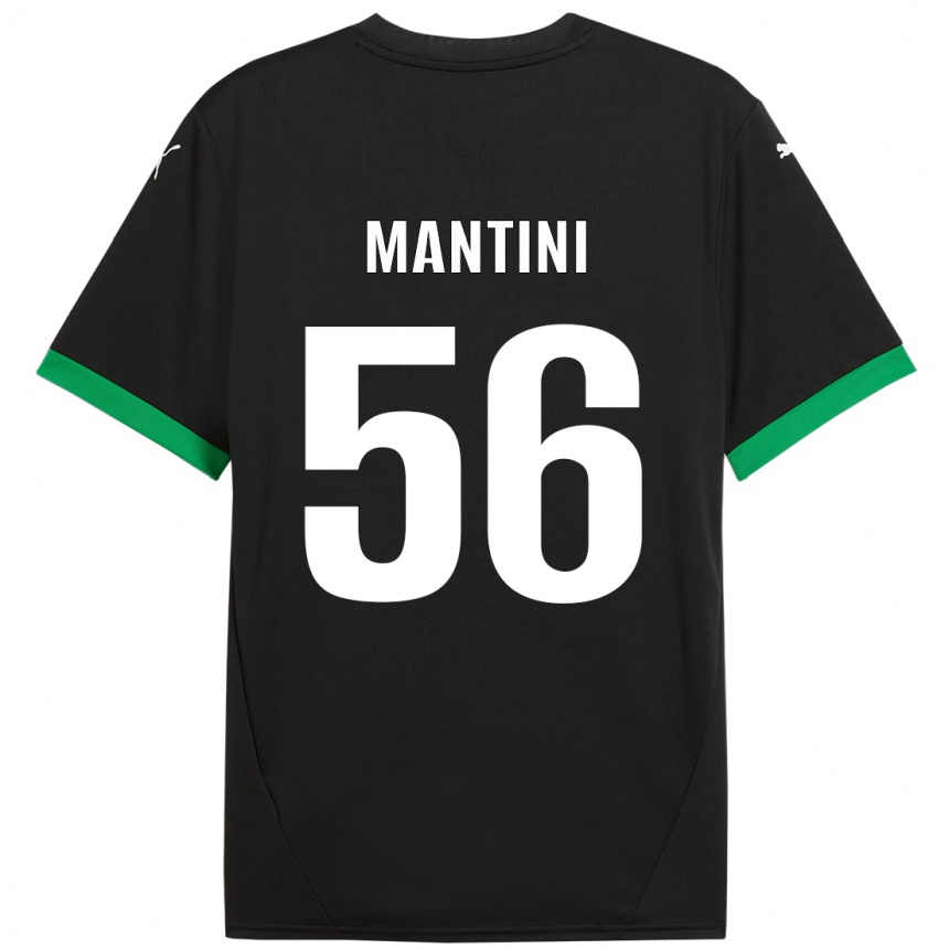 Men Football Raffaele Mantini #56 Black Dark Green Home Jersey 2024/25 T-Shirt Uk