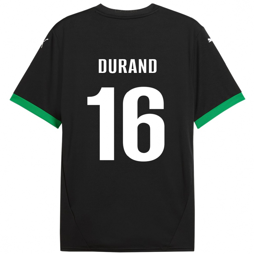 Men Football Solène Durand #16 Black Dark Green Home Jersey 2024/25 T-Shirt Uk