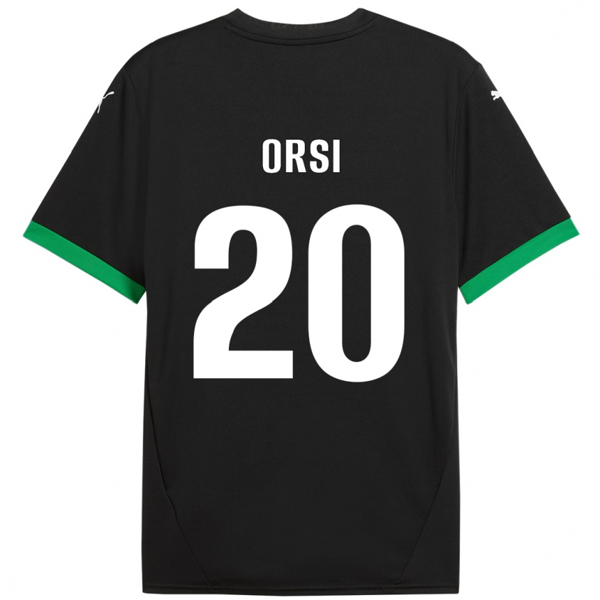 Men Football Benedetta Orsi #20 Black Dark Green Home Jersey 2024/25 T-Shirt Uk