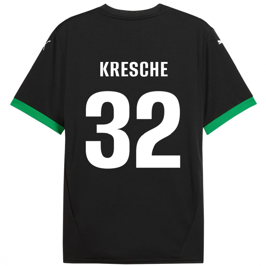 Men Football Isabella Kresche #32 Black Dark Green Home Jersey 2024/25 T-Shirt Uk