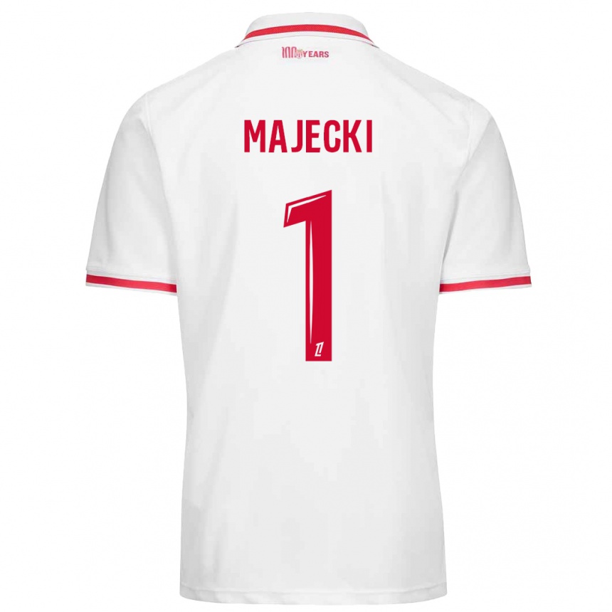 Men Football Radoslaw Majecki #1 White Red Home Jersey 2024/25 T-Shirt Uk