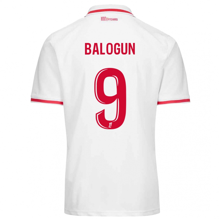 Men Football Folarin Balogun #9 White Red Home Jersey 2024/25 T-Shirt Uk