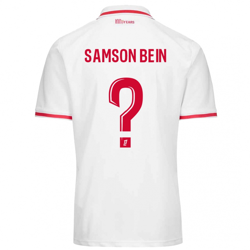 Men Football Sirak Samson Bein #0 White Red Home Jersey 2024/25 T-Shirt Uk