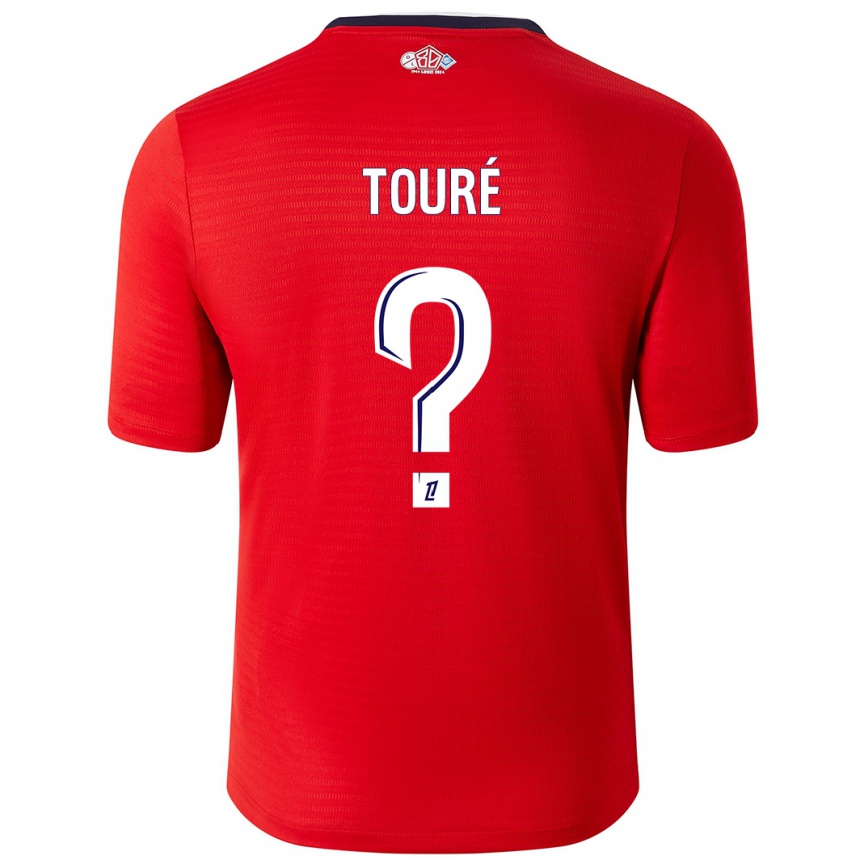 Men Football Ousmane Touré #0 Red White Home Jersey 2024/25 T-Shirt Uk